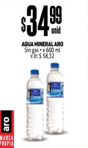 Makro Agua Mineral Aro Sin Gas x 600 ml oferta