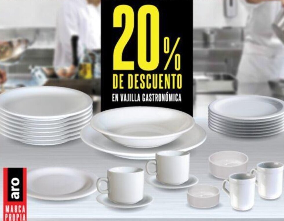 Makro 20% De Descuento En Vajilla Gastronómica oferta