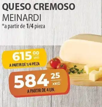 El Milagro Mayorista Queso Cremoso Meinardi A Partir de 1/4 Pieza oferta