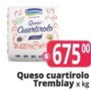 Autoservicio Capo Queso Cuartirolo Tremblay x kg oferta