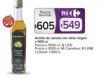 Carrefour Market Carrefour Aceite de Canola con Oliva Virgen x 500 cc oferta