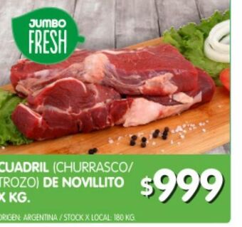 Jumbo Cuadril de novillito x kg oferta
