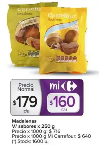 Carrefour Market Carrefour Madalenas V/Sabores x 250 g oferta