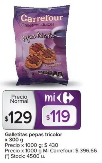 Carrefour Market Carrefour Galletitas Pepas Tricolor x 300 g oferta