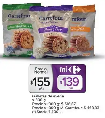 Carrefour Market Carrefour Galletas de Avena x 300 g oferta