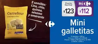 Carrefour Market Carrefour Mini Galletitas 5 Semillas x 280 g oferta