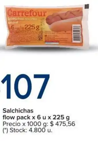 Carrefour Market Carrefour Salchichas Flow Pack x 6 u x 225 g oferta