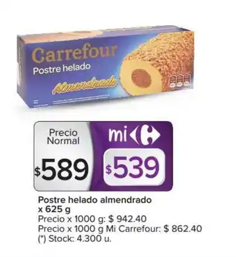 Carrefour Market Carrefour Postre Helado Almendrado x 625 g oferta