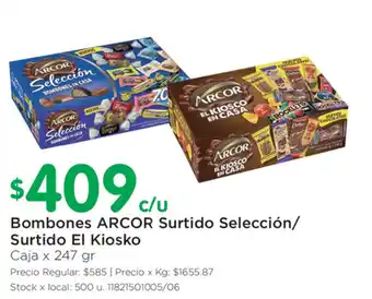 Jumbo Arcor Surtido Selección Bombones/El Kiosko Surtido x 247gr oferta