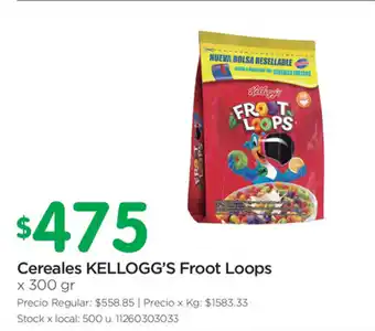 Kellogg's Froot Loops Cereales x 300gr