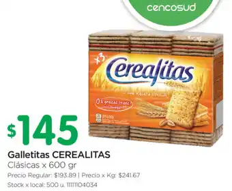 Jumbo Cerealitas Galletitas x 600gr oferta