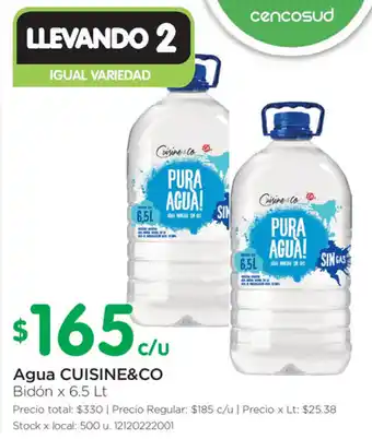 Jumbo Cuisine&Co Agua x 6.5lt oferta