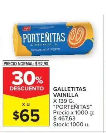 Carrefour Market Porteñitas Galletitas Vainilla x 139g oferta
