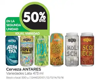 Antares Cerveza 473ml, 50% de descuento