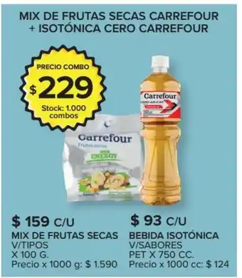 Carrefour Market Mix De Frutas Secas Carrefour + Isotónica Cero Carrefour oferta