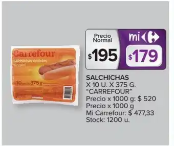Carrefour Market Carrefour Salchichas x 10 U x 375 g oferta