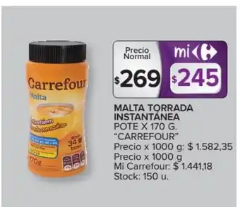 Carrefour Market Carrefour Malta Torrada Instantanea Pote x 170g oferta