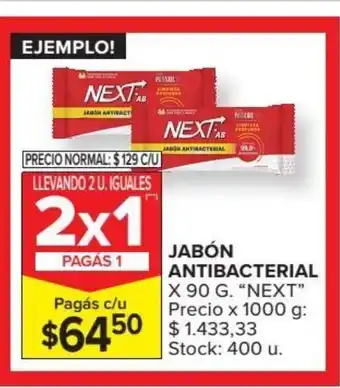 Carrefour Market Next Jabón Antibacterial x 90g. oferta