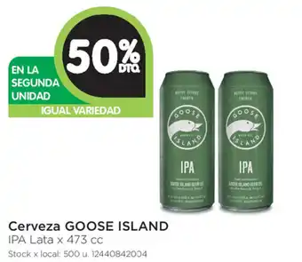 Goose Island Cerveza x 473cc, 50% de descuento