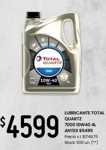 Changomas Lubricante total quartz 7000 10w40 4l oferta