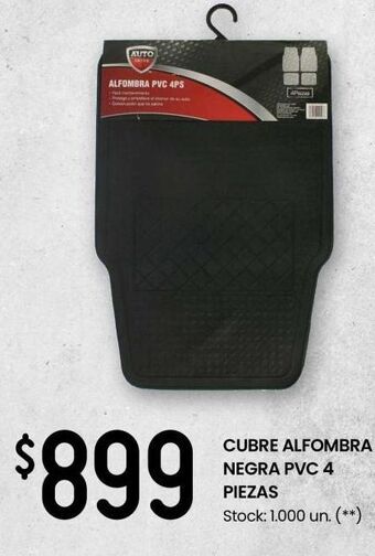 Changomas Cubre alfombra negra pvc 4 piezas oferta