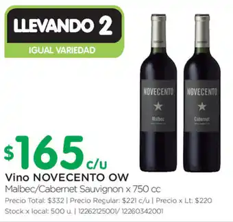 Jumbo Novecento OW Vino x 750cc oferta