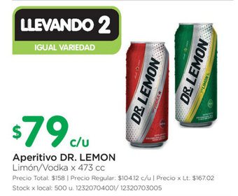 Dr. Lemon Aperitivo x 473cc