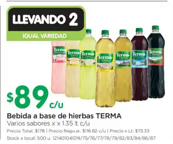 Jumbo Terma Bebida a base de hierbas x 1.35lt. c/u oferta