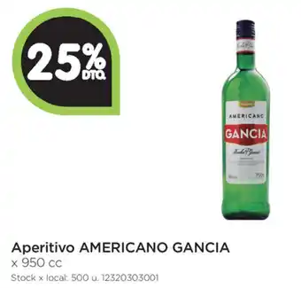 Jumbo Gancia Americano Aperitivo x 950cc, 25% de descuento oferta