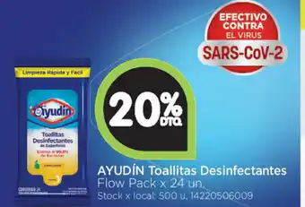 Jumbo Ayudín Toallitas Desinfectantes x 24un. 20% de descuento oferta
