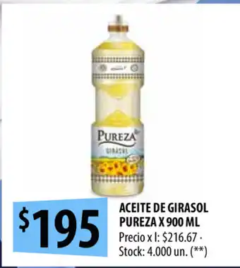Punto Mayorista Pureza Aceite de Girasol x 900ml oferta