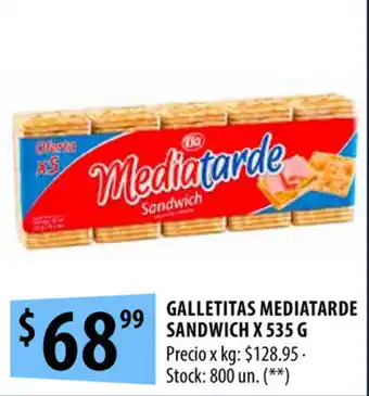 Punto Mayorista Mediatarde Sandwich Galletitas x 535g oferta
