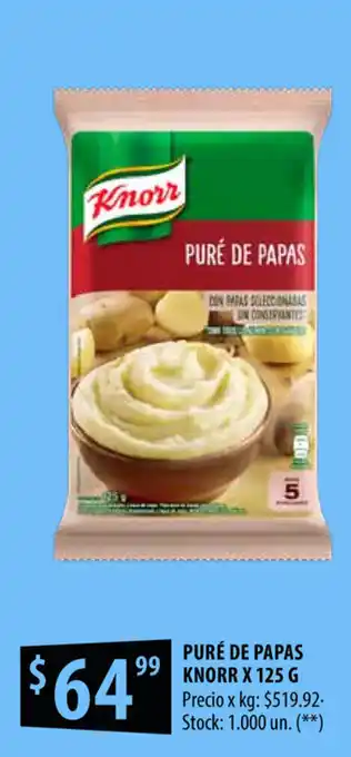 Punto Mayorista Knorr Puré de Papas x 125g oferta