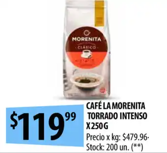 Punto Mayorista La Morenita Torrado Intenso Café x 250g oferta