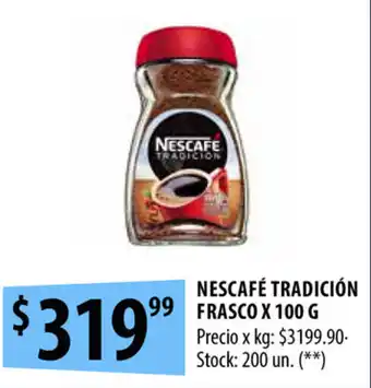 Punto Mayorista Nescafé Tradición Frasco x 100g oferta