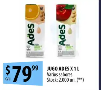 Punto Mayorista Ades Jugo x 1l oferta