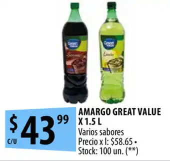Punto Mayorista Great Value Amargo x 1.5L oferta