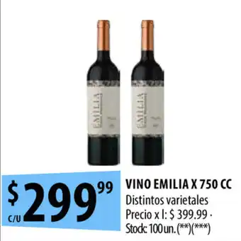 Punto Mayorista Emilia Vino x 750cc oferta