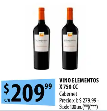 Punto Mayorista Elementos Vino x 750cc oferta