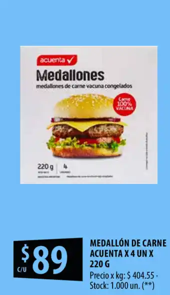 Punto Mayorista Acuenta Medallón de Carne x 4un x 220g oferta