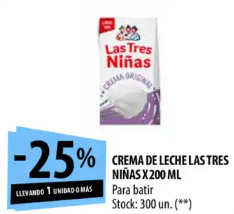 Punto Mayorista Las Tres Niñas Crema de Leche x 200ml oferta
