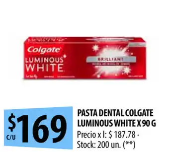Punto Mayorista Colgate Luminous White Pasta Dental x 90g oferta