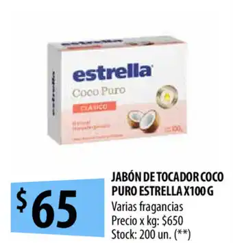 Punto Mayorista Estrella Jabón de Tocador Coco Puro x 100g oferta