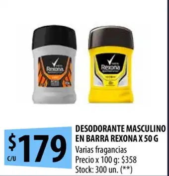 Punto Mayorista Rexona Desodorante Masculino en Barra x 50g oferta