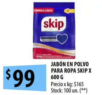 Punto Mayorista Skip Jabón En Polvo Para Ropa x 600g oferta