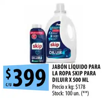 Punto Mayorista Skip Para Diluir Jabón Líquido para La Ropa x 500ml oferta