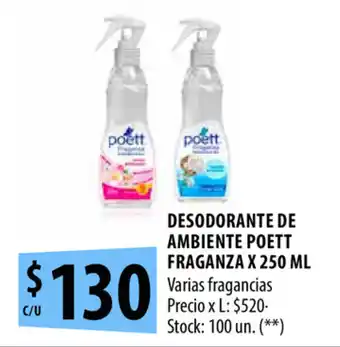 Punto Mayorista Poett Desodorante de ambiente fraganza x 250ml oferta
