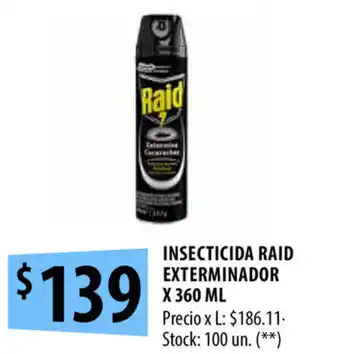 Punto Mayorista Raid Exterminador Insecticida x 360ml oferta