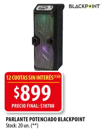 Punto Mayorista Blackpoint Parlante Potenciado oferta