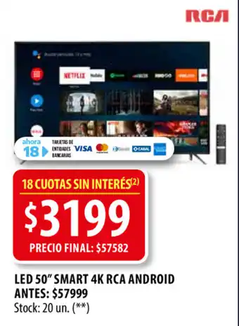 Punto Mayorista RCA Android Led 50" Smart 4K oferta